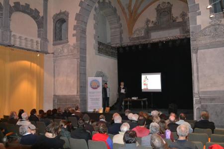 Conférence de Gauhier Langlois et Bernard Mahoux sur le siège de Carcassonne en 1240. Carcassonne, janvier 2015.